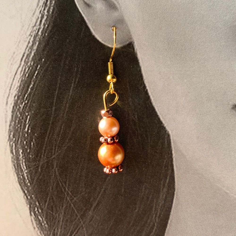 Handcrafted Faux Pearl Earrings